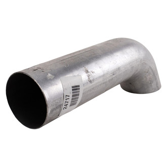 DieselTech® - Style A-OD Turndown Clamp-On Aluminized Exhaust Tailpipe Spout (4" Inlet, 18" Length)