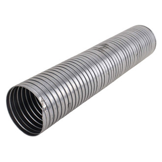 DieselTech® - Pre Cut Galvanized Steel ID-ID Flex Hose (3.5" Diameter, 18" Length)