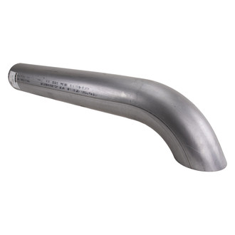 DieselTech® 34724 - OD Style Curved Aluminized Exhaust Stack (5" Inlet, 5" Outlet, 36" Height)