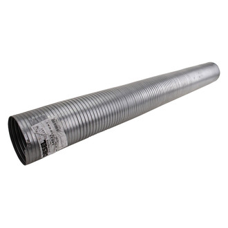 DieselTech® - Pre Cut Galvanized Steel ID-ID Flex Hose (5" Diameter, 48" Length)