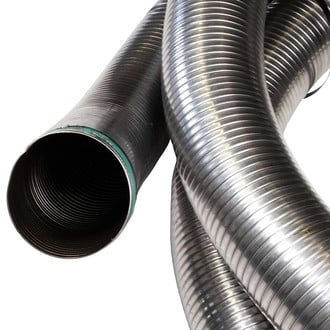 DieselTech® - Stainless Steel Flex Hose (5" Diameter, 25' Length)