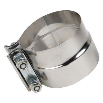 DieselTech® - TorcTite Preformed Lap Joint Band Natural Exhaust Clamp (4" D)