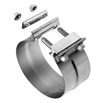 DieselTech® - TorcTite Preformed Lap Joint Band Natural Exhaust Clamp (2" D)