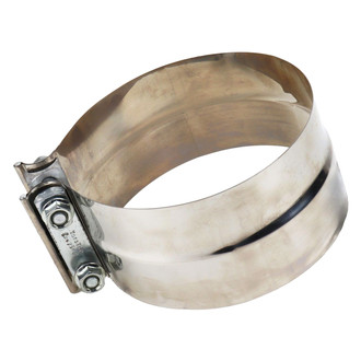 DieselTech® - TorcTite Preformed Lap Joint Band Natural Exhaust Clamp (6" D)
