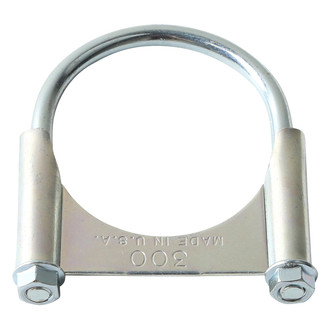 DieselTech® - Heavy Duty Guillotine Zinc Plated Exhaust Clamp (3" D)