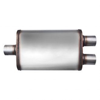 Different Trend® - Flow II Series Stainless Steel Oval Gray Exhaust Muffler