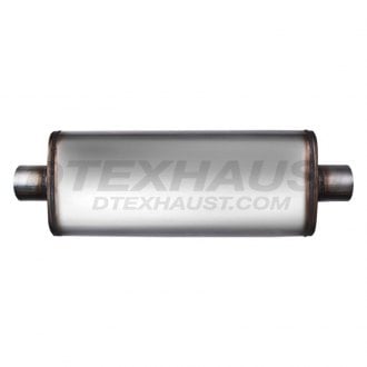 Different Trend® - Flow II Series Oval Exhaust Muffler (3.5" Center ID, 3.5" Center OD, 22" Length)