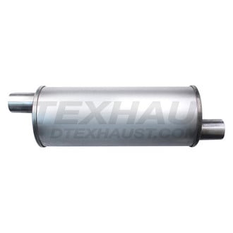 Different Trend® 60511 - Steel Round Gray Exhaust Muffler (1.75" Offset ID, 1.75" Offset OD, 15" Length)