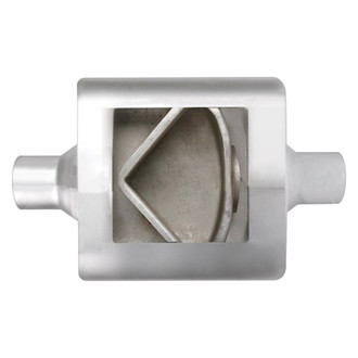 Different Trend® - Flowsound Series Stainless Steel Oval Gray Exhaust Muffler (3" Center ID, 3" Center OD, 7" Length)