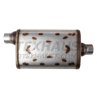 Different Trend® - Flow Chaser Series Stainless Steel Oval Gray Exhaust Muffler