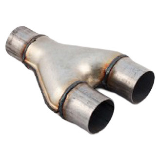 Different Trend® - Aluminized Natural Y-Pipe (3" Inlet, 2.25" Outlet, 10" Overall Length)