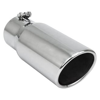 Different Trend® - Diesel Series Oval Rolled Edge Angle Cut Bolt-On Exhaust Tip (4" Inlet, 5" Outlet, 12" Length)