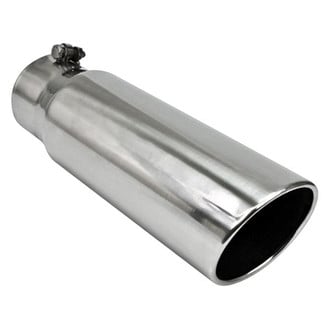 Different Trend® - Diesel Series Oval Rolled Edge Angle Cut Bolt-On Exhaust Tip (4" Inlet, 5" Outlet, 15" Length)