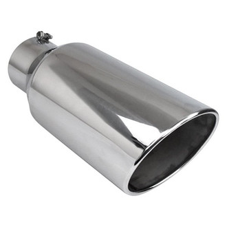 Different Trend® - Diesel Series Oval Rolled Edge Angle Cut Bolt-On Exhaust Tip (5" Inlet, 7" Outlet, 18" Length)