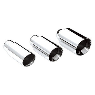 Different Trend® - Hi-Polished Series Stainless Steel Round Angle Cut Double-Wall Exhaust Tip (2.25" Inlet, 4" Outlet, 8" Length)