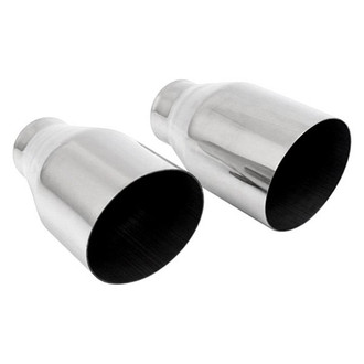 Different Trend® - Hi-Polished Series Stainless Steel Round Angle Cut Exhaust Tip (2.25" Inlet, 4" Outlet, 7" Length)
