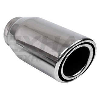 Different Trend® - Hi-Polished Series Stainless Steel Round Double Layer Angle Cut Exhaust Tip (2" Inlet, 3" Outlet, 6.25" Length)