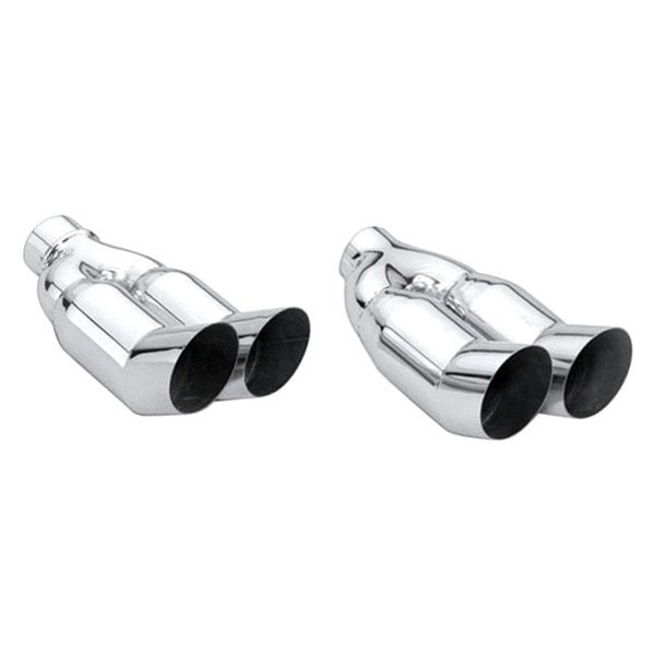Different Trend® - Hi-Polished Series Stainless Steel Turn-Up Round Angle Cut Dual Exhaust Tip