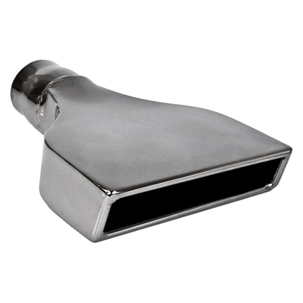 Different Trend® - Black Chrome Series Camaro Style Rectangular Rolled Edge Straight Cut Exhaust Tip