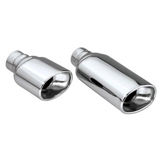 Different Trend® - Hi-Polished Series Stainless Steel Soft Square Oval Straight Cut Double-Wall Exhaust Tip (2.25" Inlet, 7.5" Length)
