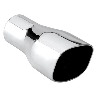 Different Trend® - Hi-Polished Series Stainless Steel Rectangular Slant Cut Double-Wall Exhaust Tip (2.25" Inlet, 7" Length)