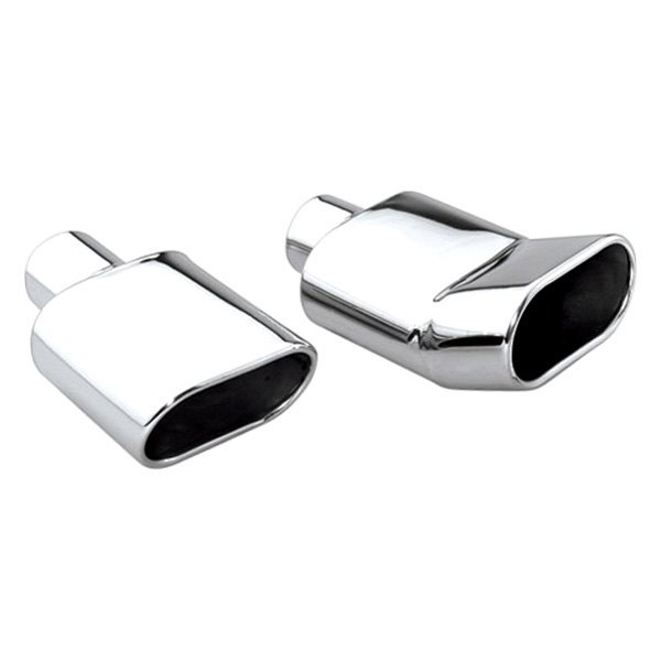 Different Trend® - Hi-Polished Series Stainless Steel Turn-Up Oval Rolled Edge Angle Cut Exhaust Tip