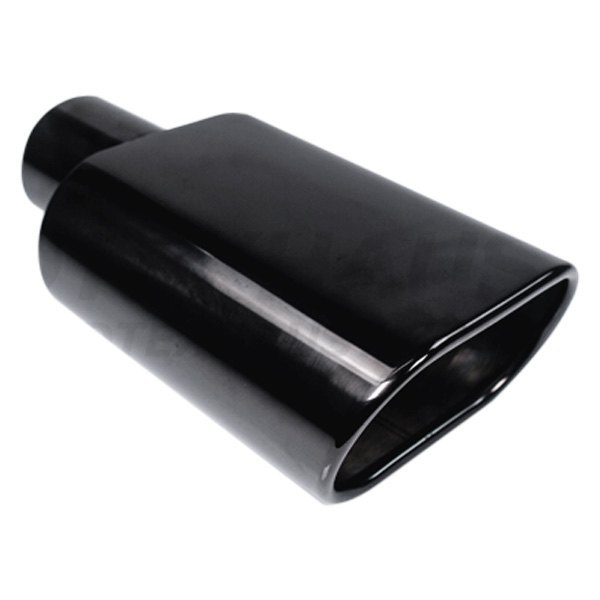 Different Trend® - Black Chrome Series Oval Rolled Edge Angle Cut Exhaust Tip