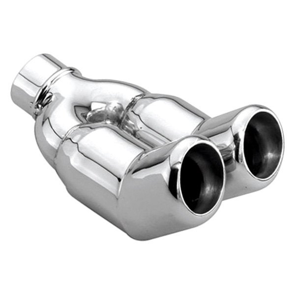 Different Trend® - Hi-Polished Series Stainless Steel Turn-Up Round Angle Cut Dual Exhaust Tip