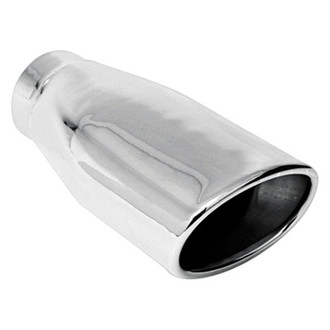 Different Trend® - Hi-Polished Series Stainless Steel Oval Angle Cut Double-Wall Exhaust Tip (2.5" Inlet, 8.25" Length)