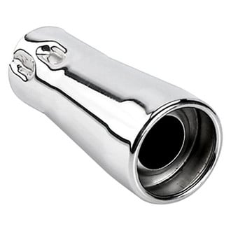 Different Trend® - Hi-Polished Series Stainless Steel Honda Style Round Straight Cut Exhaust Tip (1.75" Inlet, 2.5" Outlet, 5.5" Length)