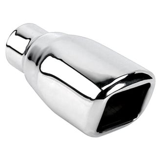 Different Trend® - Hi-Polished Series Stainless Steel Square Straight Cut Double-Wall Exhaust Tip (2.25" Inlet, 8" Length)