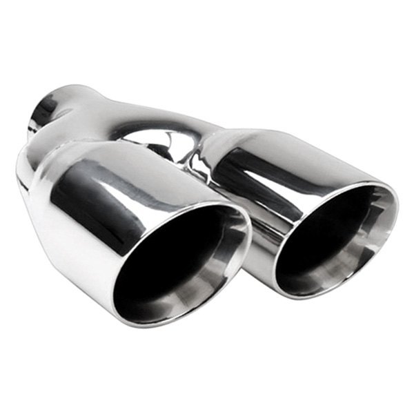 Different Trend® - Hi-Polished Series Stainless Steel Round Angle Cut Dual Exhaust Tip