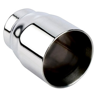 Different Trend® - Hi-Polished Series Stainless Steel Round Straight Cut Double-Wall Exhaust Tip (2.25" Inlet, 3.5" Outlet, 4.5" Length)