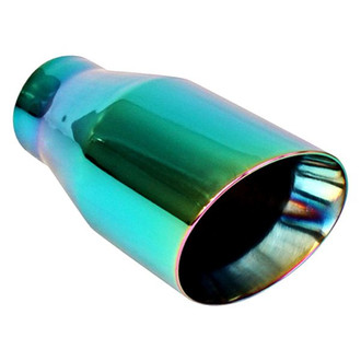 Different Trend® - Color Burned Series Round Angle Cut Double-Wall Exhaust Tip (2.25" Inlet, 3.5" Outlet, 7" Length)