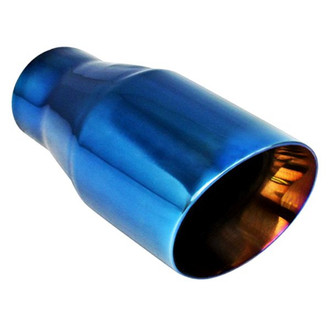 Different Trend® - Color Burned Series Round Angle Cut Double-Wall Exhaust Tip (2.25" Inlet, 3.5" Outlet, 7" Length)