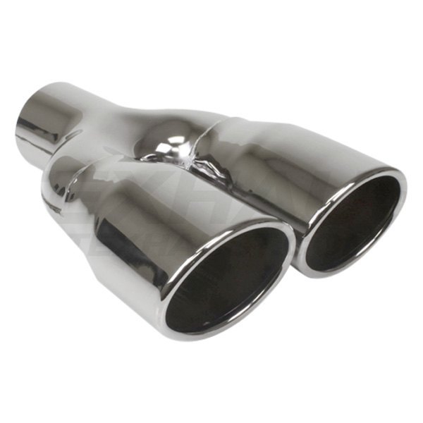 different trend dt 24030bm black chrome series oval angle cut dual exhaust tip 2 25 inlet 9 25 length