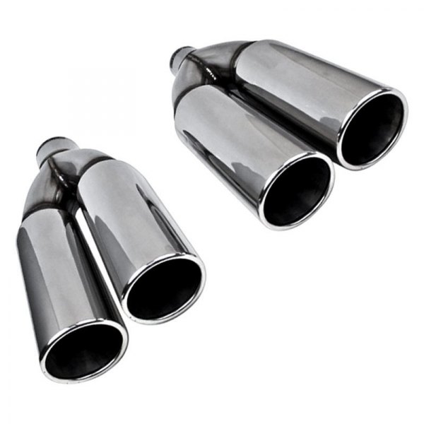 Different Trend® - Hi-Polished Series Stainless Steel Round Straight Cut Dual Exhaust Tip