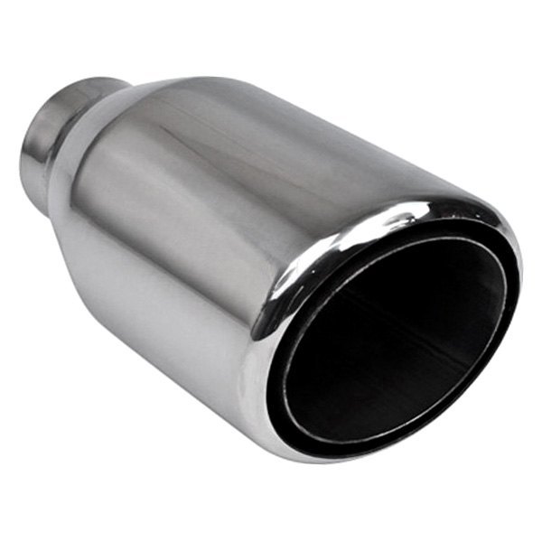 Different Trend® - Hi-Polished Series Stainless Steel Oval Double Layer Straight Cut Double-Wall Exhaust Tip