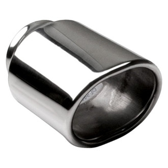 Different Trend® - Hi-Polished Series Stainless Steel Oval Straight Cut Double-Wall Exhaust Tip (2.25" Inlet, 4.7" Length)