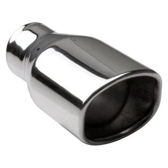 Different Trend® - Hi-Polished Series Stainless Steel Square Straight Cut Double-Wall Exhaust Tip (2.25" Inlet, 6.5" Length)