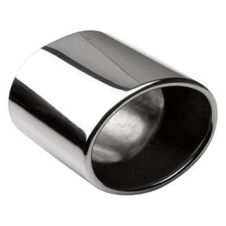Different Trend® - Hi-Polished Series Stainless Steel Oval Straight Cut Double-Wall Exhaust Tip (2.25" Inlet, 6" Length)