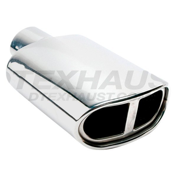 Different Trend® - Hi-Polished Series Stainless Steel Batman Style Oval Resonated Straight Cut Exhaust Tip