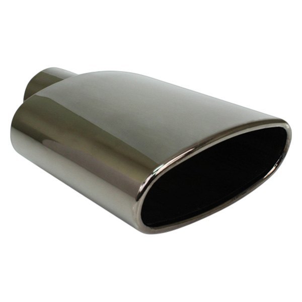 Different Trend® - Black Chrome Series Oval Rolled Edge Straight Cut Exhaust Tip