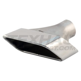 Different Trend® - Hi-Polished Series Stainless Steel Passenger Side Rectangular Angle Cut Double-Wall Exhaust Tip (2.25" Inlet, 7.5" Length)