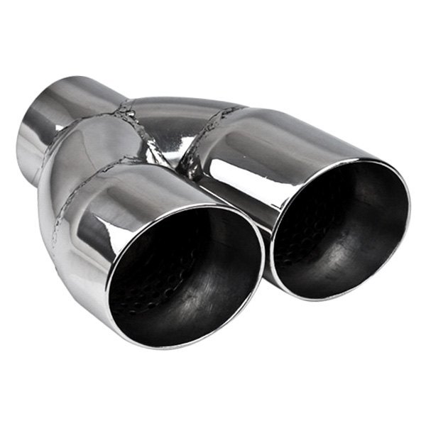 Different Trend® - Hi-Polished Series Stainless Steel Side Way Round Straight Cut Dual Exhaust Tip