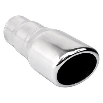 Different Trend® - Hi-Polished Series Stainless Steel Oval Angle Cut Double-Wall Exhaust Tip (2.5" Inlet, 8.25" Length)