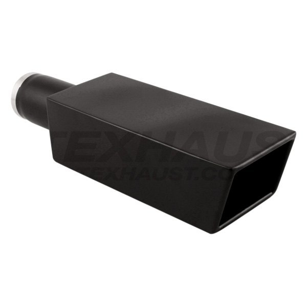 Different Trend® - Black Powder Coated Series Square Resonated Angle Cut Exhaust Tip