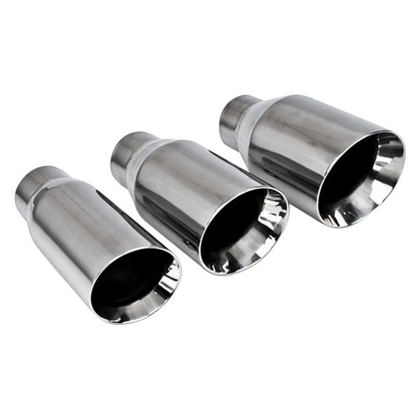 Different Trend® - Hi-Polished Series Stainless Steel Closed Outer Casing Round Straight Cut Double-Wall Exhaust Tip
