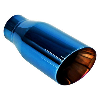 Different Trend® - Color Burned Series Round Angle Cut Double-Wall Exhaust Tip (2.25" Inlet, 3.5" Outlet, 8" Length)