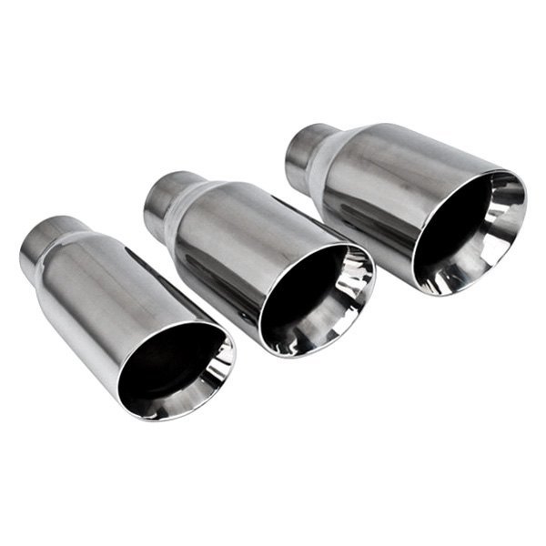 Different Trend® - Hi-Polished Series Stainless Steel Closed Outer Casing Round Slant Cut Double-Wall Exhaust Tip